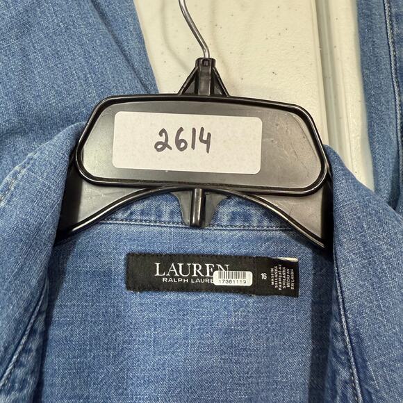 Lauren Ralph Lauren Criselda jean wide leg belted Jumpsuit Size 16 - Picture 2 of 7